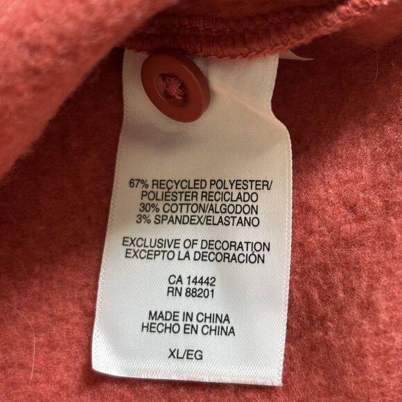 Mondetta Women's Collared Fleece Pullover Coral Size XL - NEW! - Picture 5 of 8